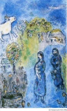 Marc Chagall Painting - Campesinos del bien contemporáneo Marc Chagall